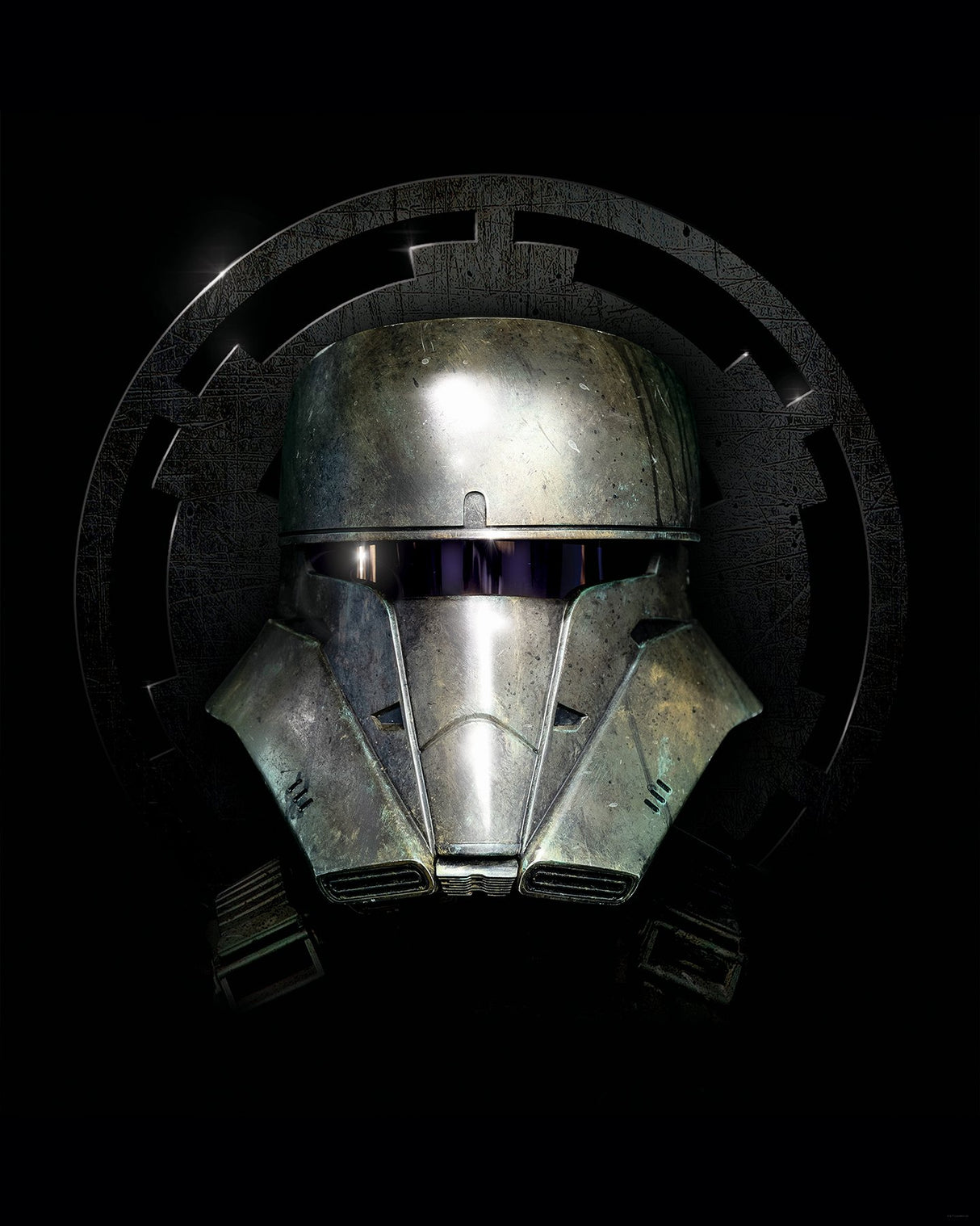 Star Wars Mandalorian Helmet Grey Peel & Stick Wall Mural with Novelty Kids Style - York RMK12399M