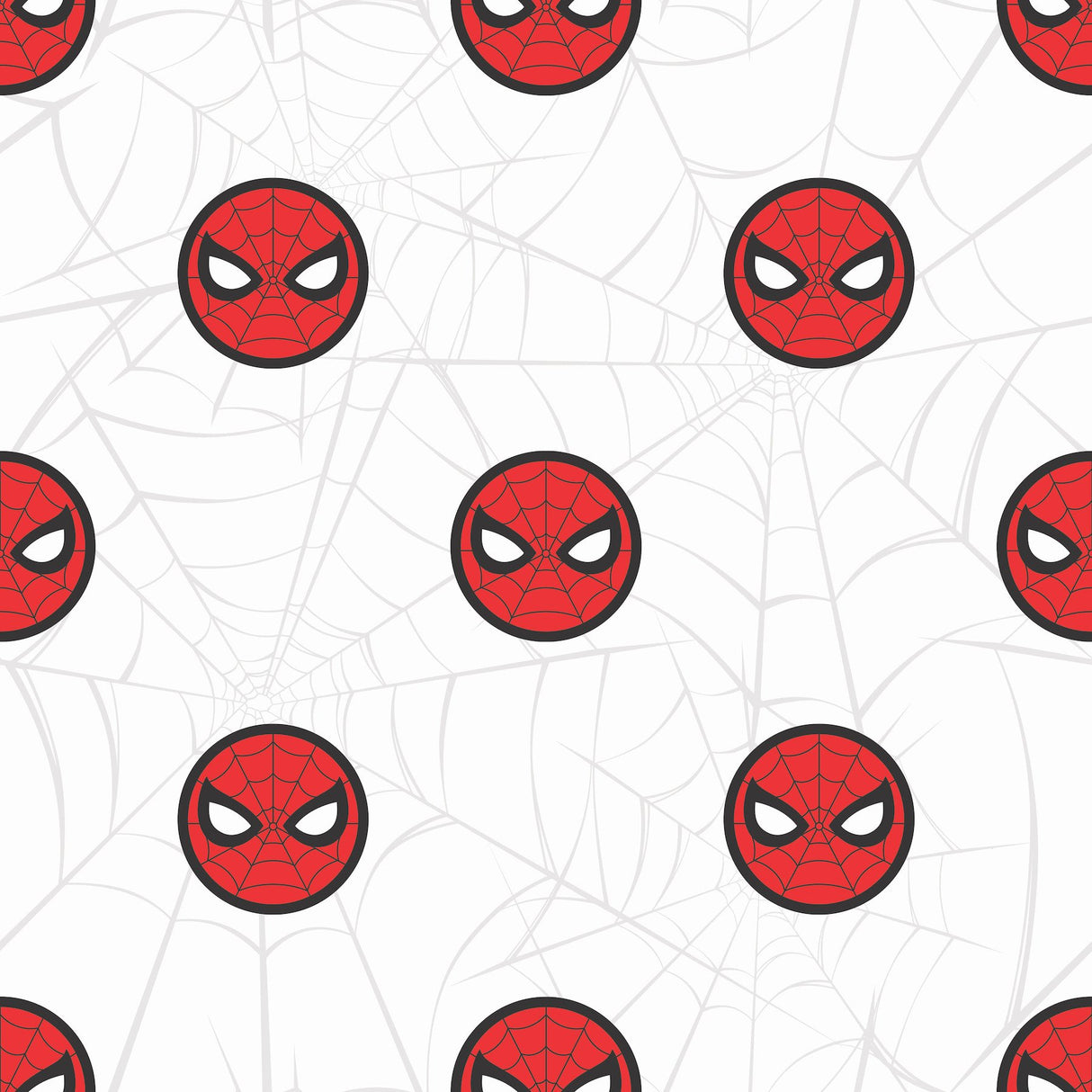 Spider-Man Icon Red Peel & Stick Wallpaper with Matte White Web Motif - York RMK12421RL