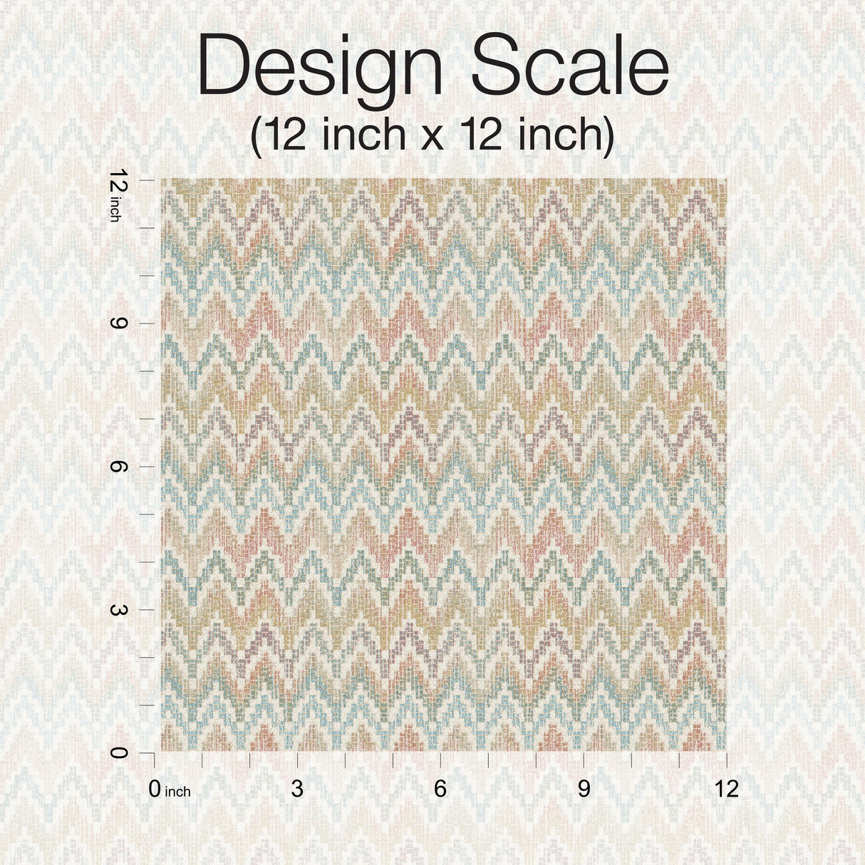 Waverly Heartbeat Pink/Teal Geometric Chevron Peel & Stick Wallpaper - York RMK12602PL