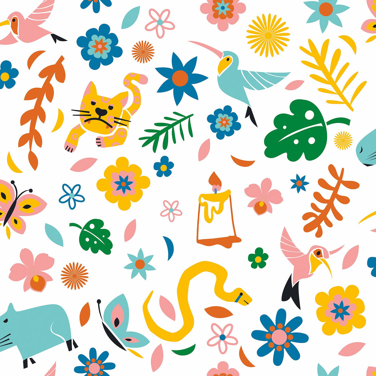 Disneys Encanto Multicolor Flowers Kids Peel & Stick Wallpaper - RoomMates RMK12616RL