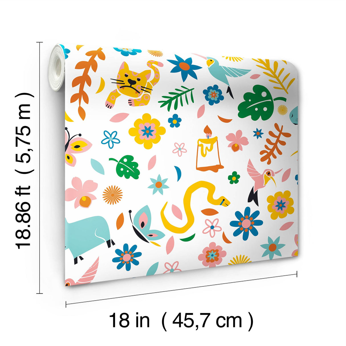 Disneys Encanto Multicolor Flowers Kids Peel & Stick Wallpaper - RoomMates RMK12616RL
