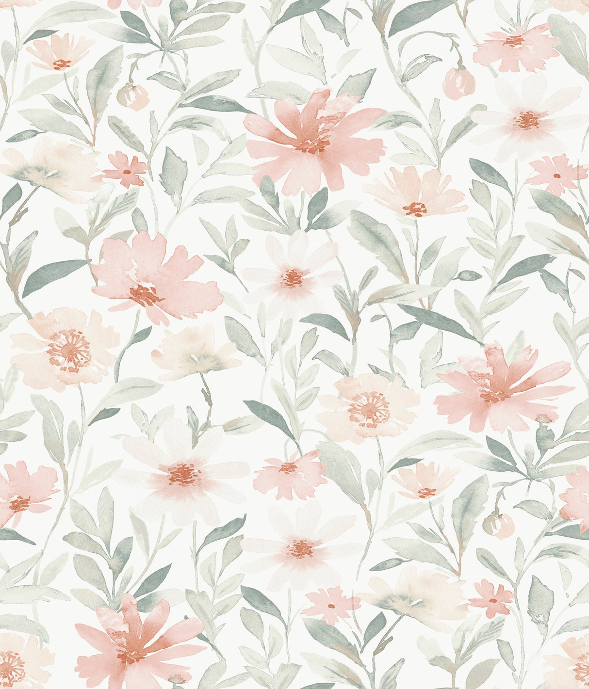 Flower Market Pink Peel & Stick Wallpaper