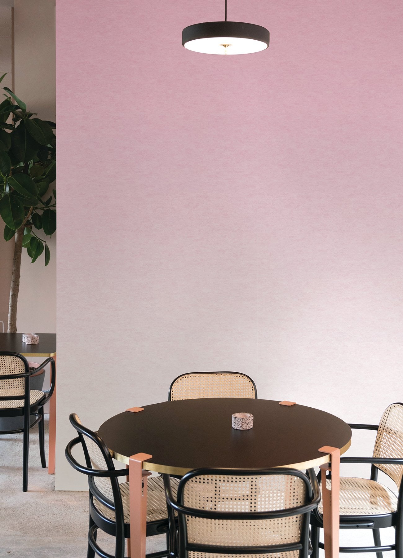 Aura Ombre Pink Peel & Stick Wall Mural with Modern Graphic Gradient - York RMK12654MW