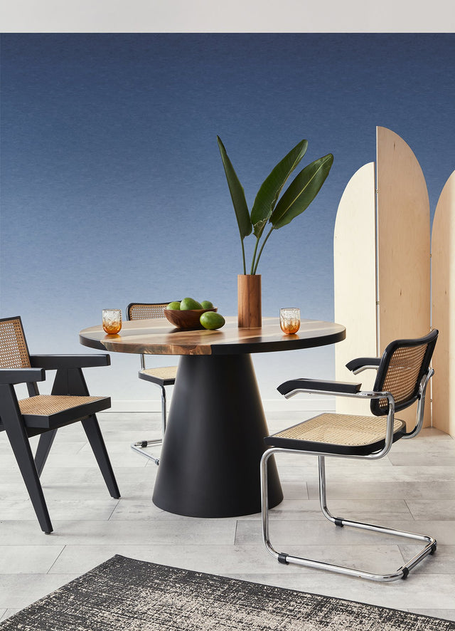 Aura Ombre Blue Peel & Stick Wall Mural with Modern Graphic Gradient - York RMK12655MW