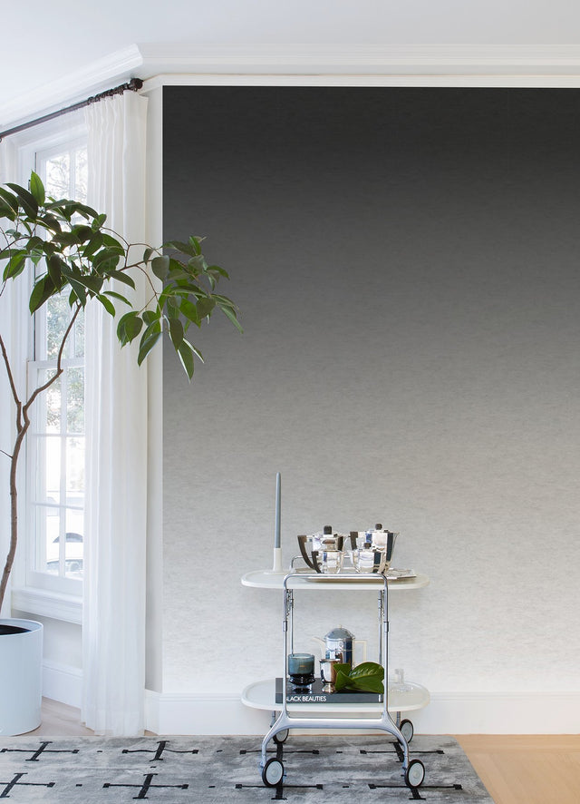 Aura Ombre Charcoal Peel & Stick Wall Mural with Modern Ombre Gradient - York RMK12656MW