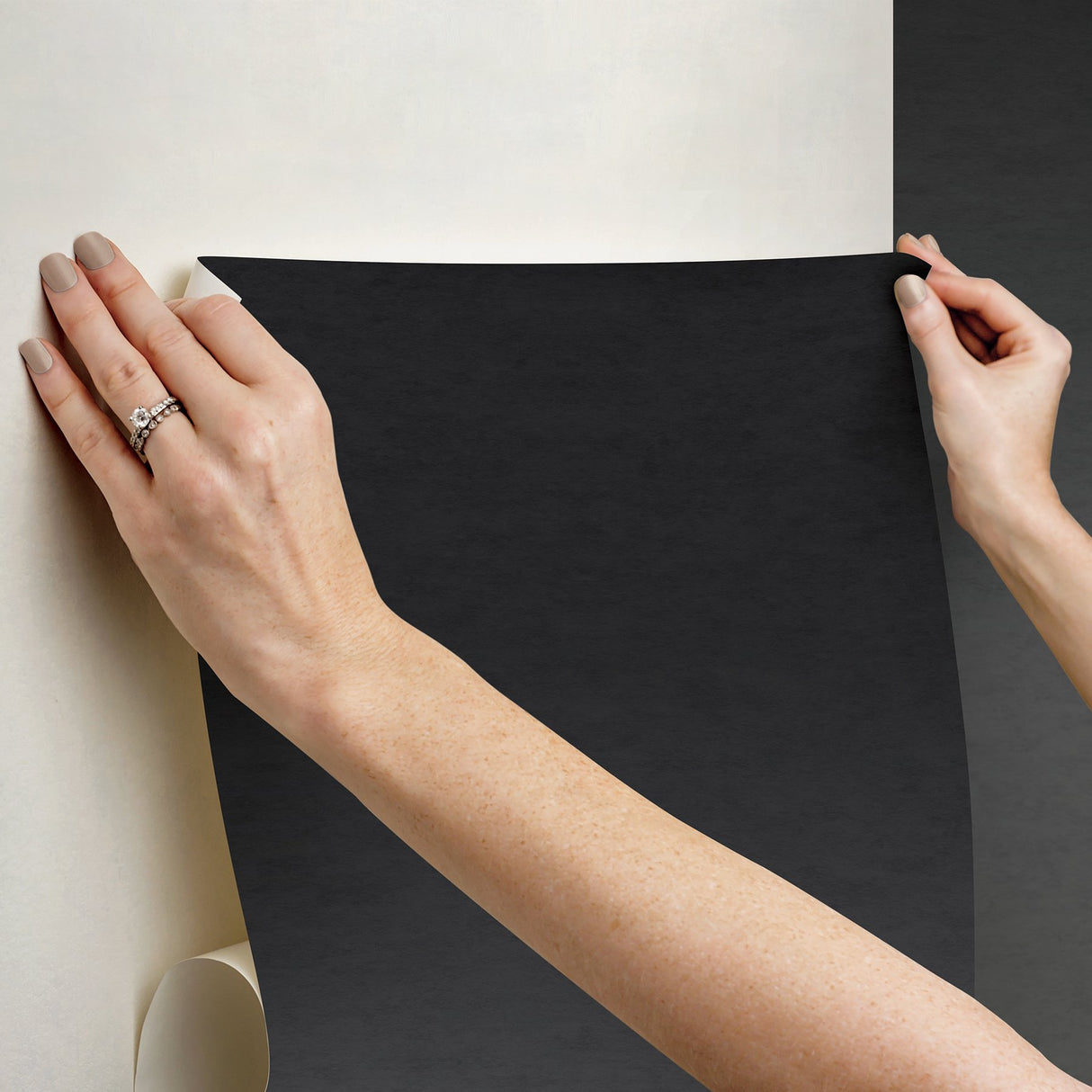 Aura Ombre Charcoal Peel & Stick Wall Mural with Modern Ombre Gradient - York RMK12656MW