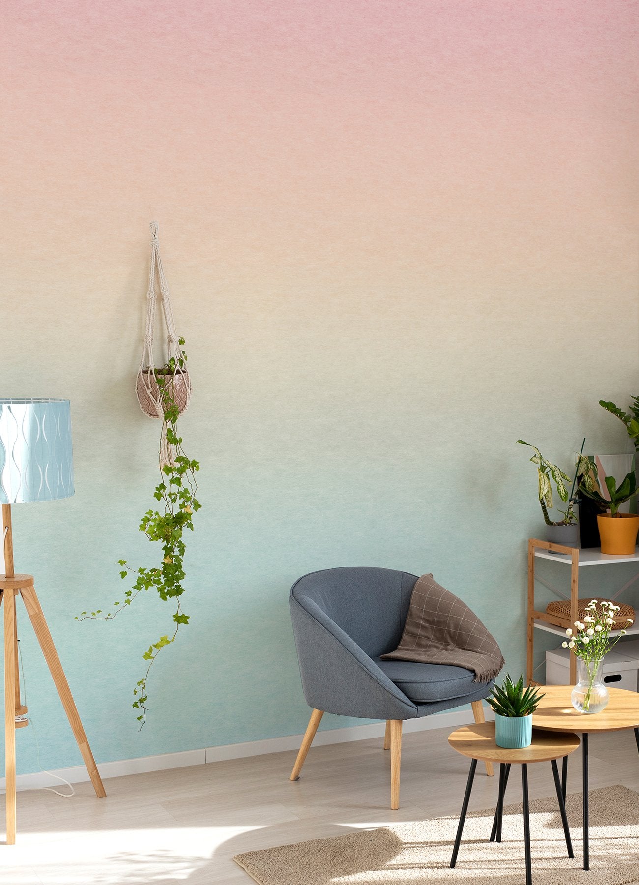 Aura Ombre Rainbow Peel & Stick Wall Mural with Modern Ombre Gradient - York RMK12657MW