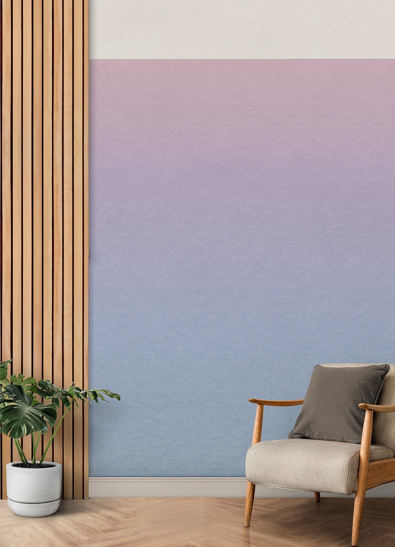 Aura Ombre Purple Peel & Stick Wall Mural with Modern Graphics Pattern - York RMK12658MW