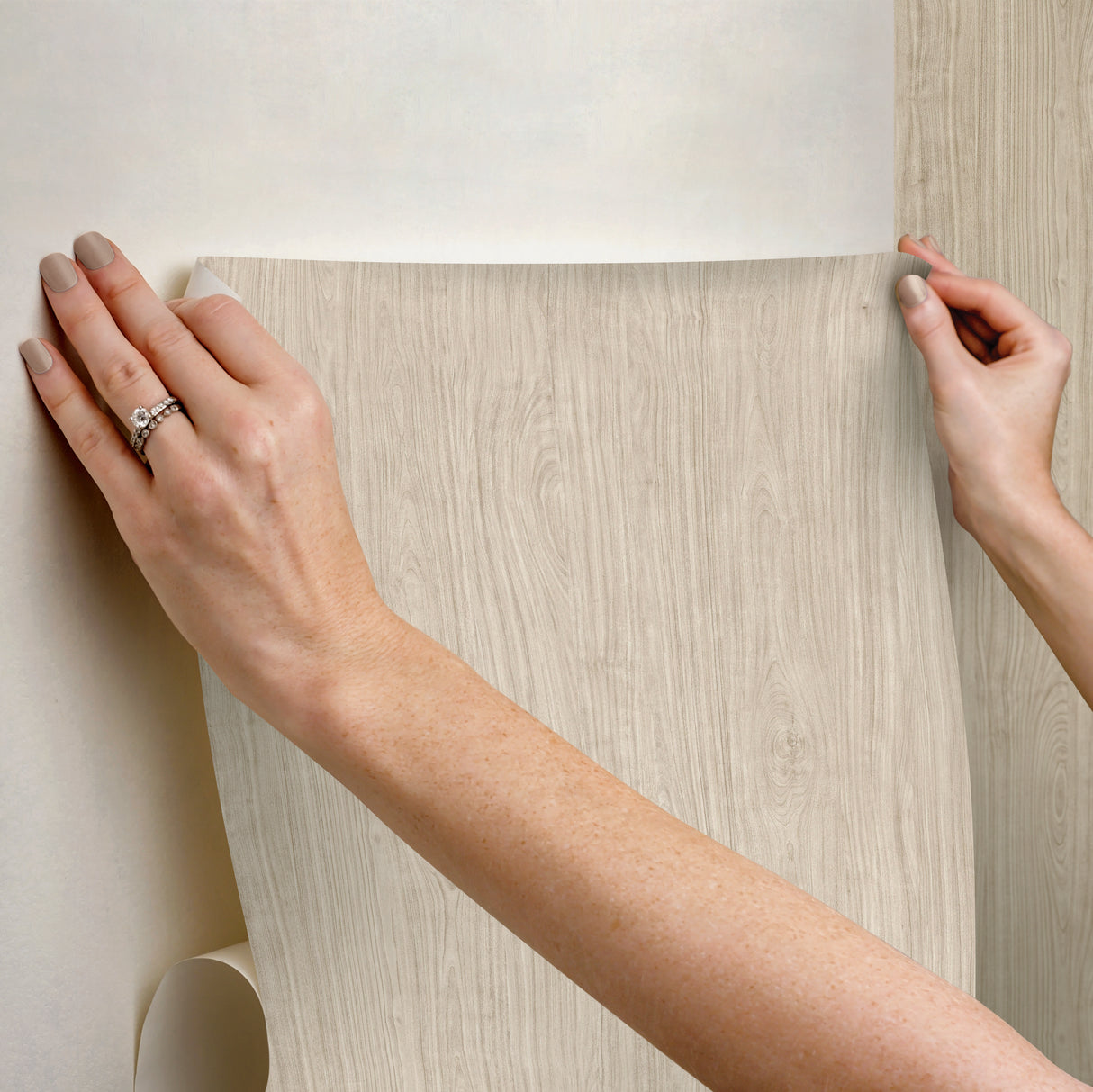 Cherry Wood Warm Peel & Stick Wallpaper - York RMK12671PL
