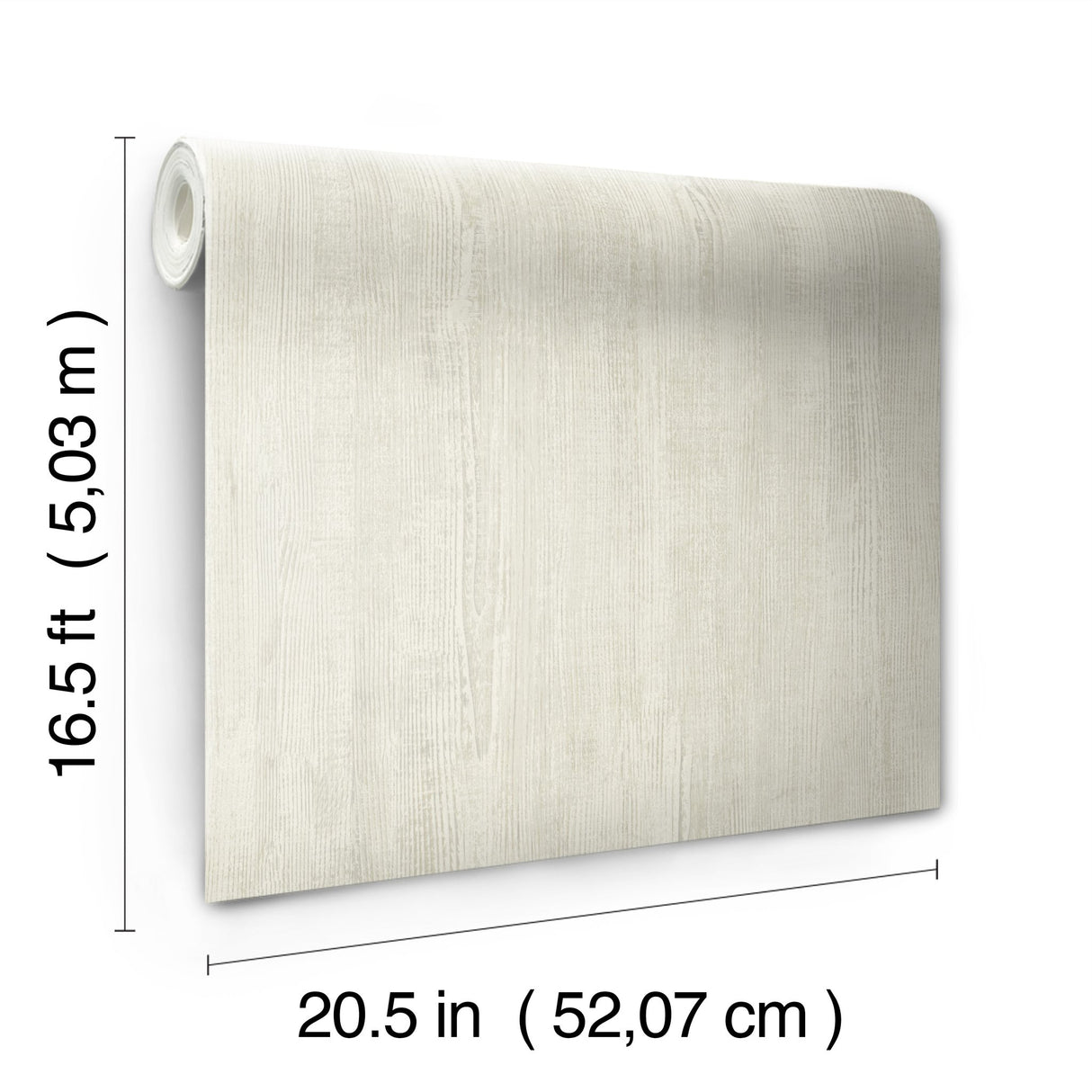 Dimensional Natural Wood Cream Peel & Stick Wallpaper with Modern Wood Look - York RMK12676PL