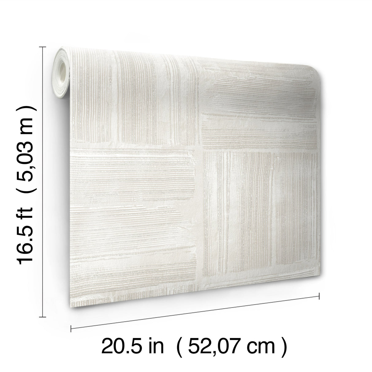 Dimensional Square Beige Plaster Peel & Stick Wallpaper with Modern Graphic Raised Ink - York RMK12680PLW