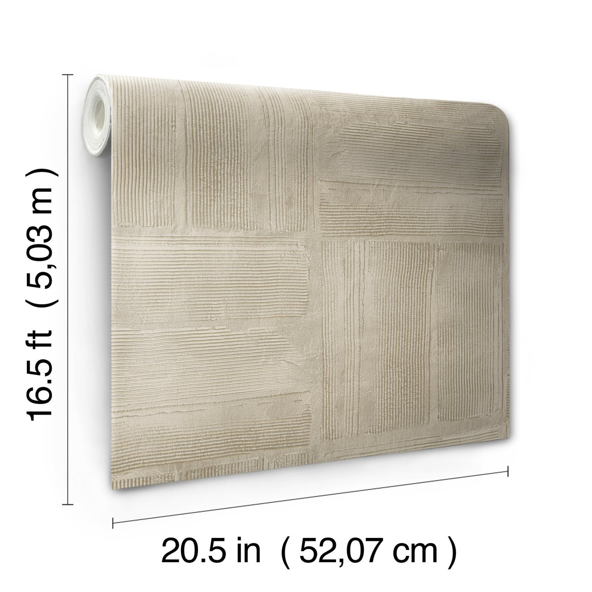 Dimensional Square Taupe Plaster Peel & Stick Wallpaper with Raised Ink Texture - York RMK12681PLW