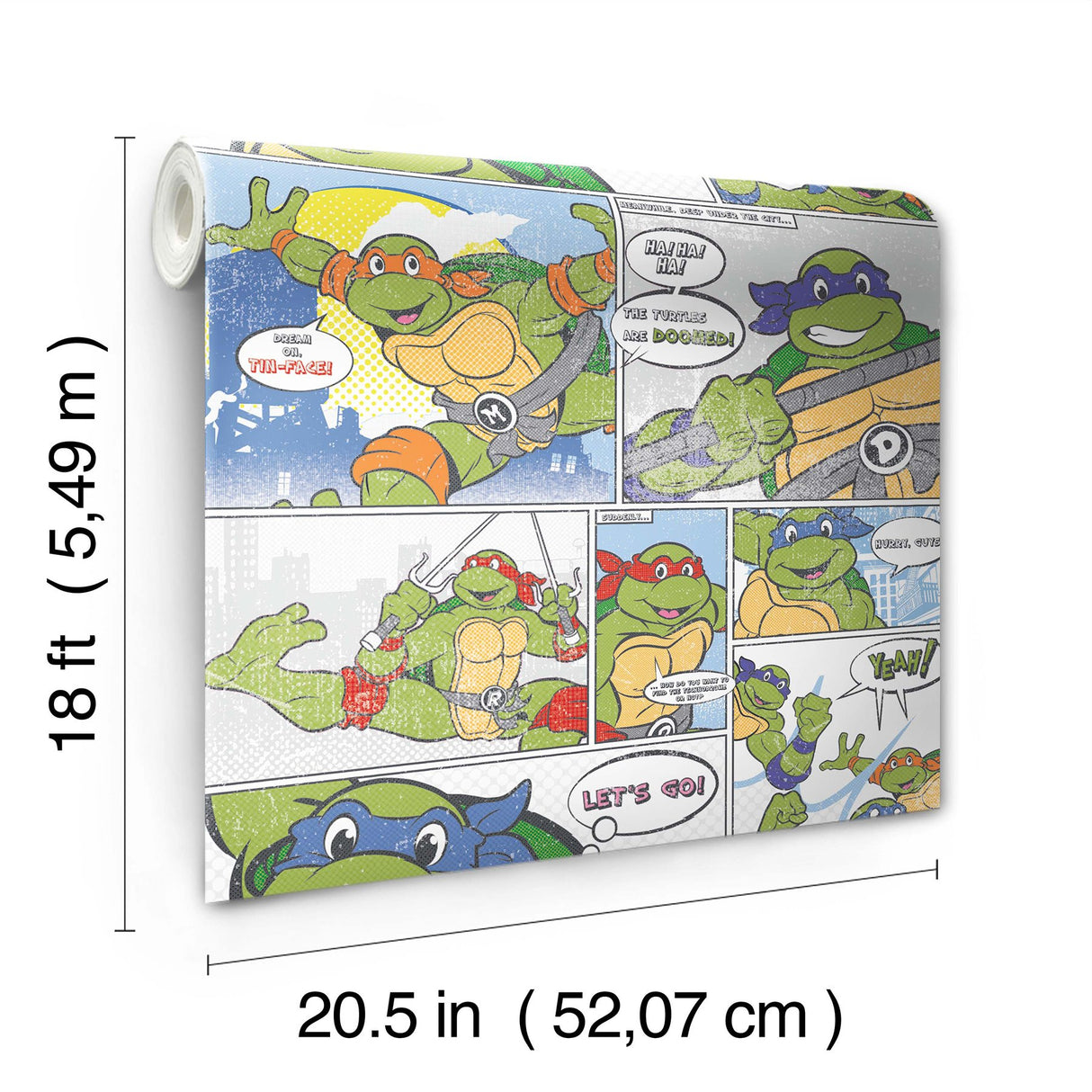Teenage Mutant Ninja Turtles Comic Green Peel & Stick Wallpaper