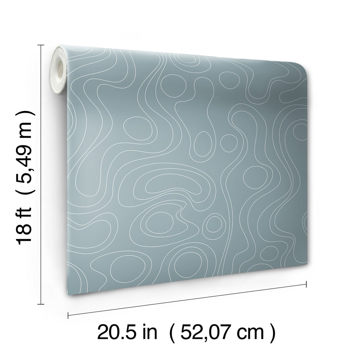 Lineation Blue Peel & Stick Wallpaper with Organic Geometric Pattern - York RMK12738PLW