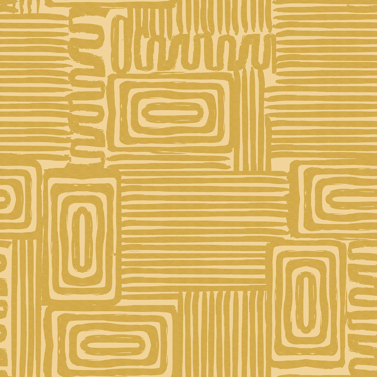 Pathways Yellow Geometric Peel & Stick Wallpaper - York RMK12744PLW