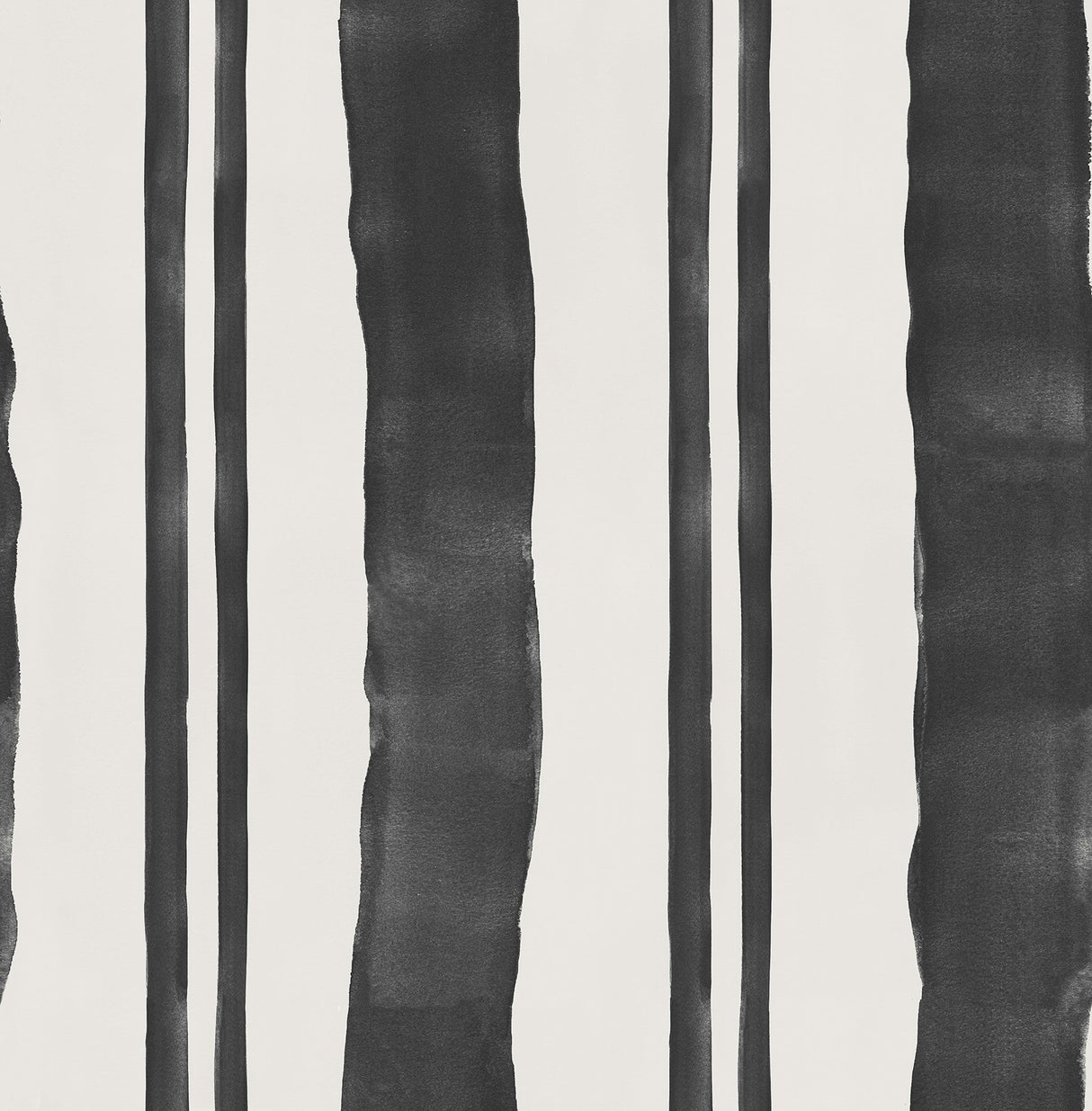 Winston Watercolor Soft Black Stripe Peel & Stick Wallpaper