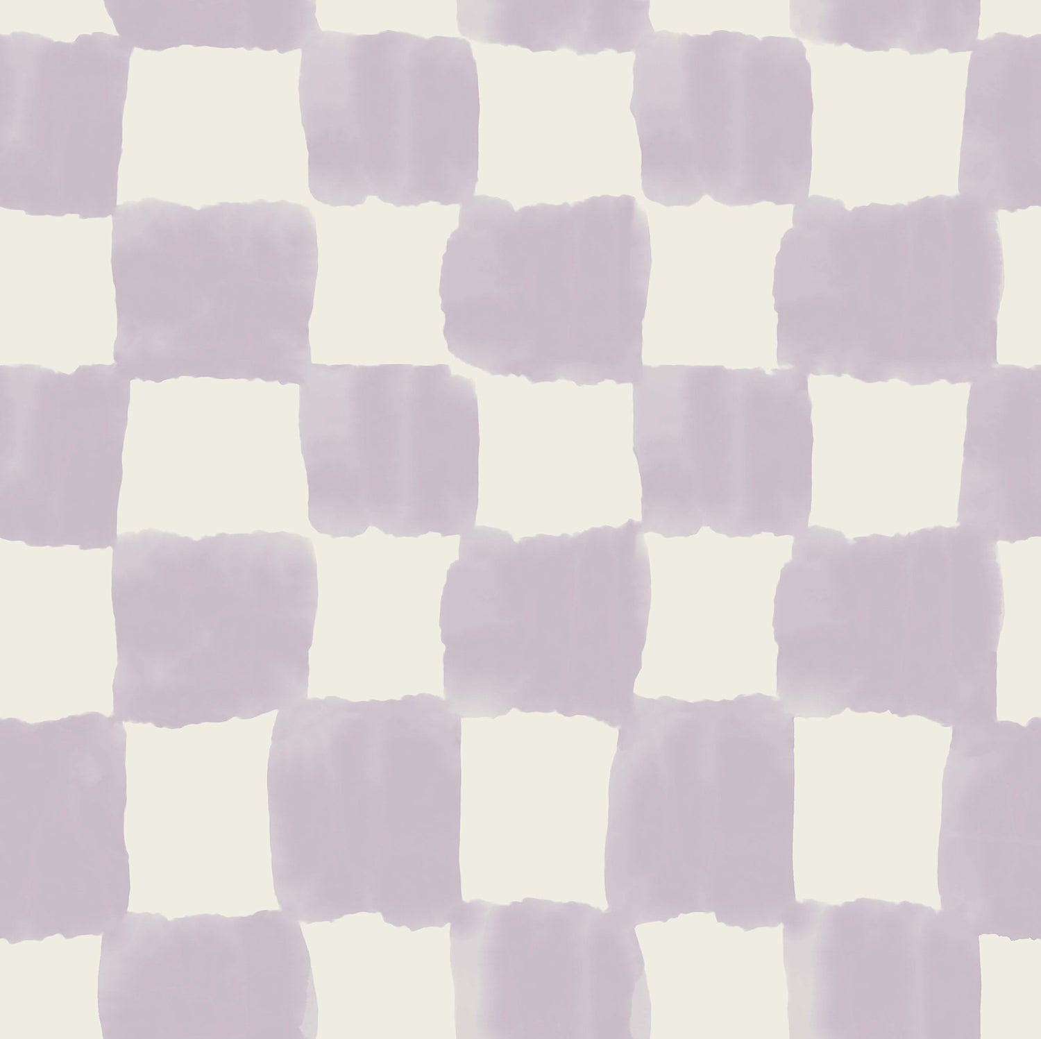 Tess Watercolor Soft Lavender Checker Peel & Stick Wallpaper with Modern Geometric Pattern - York RMK12774PLW