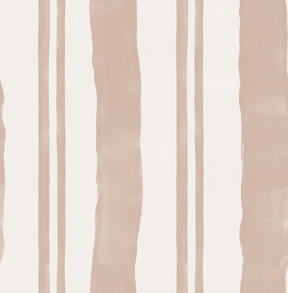 Winston Watercolor Potter's Clay Peach Stripe Peel & Stick Wallpaper