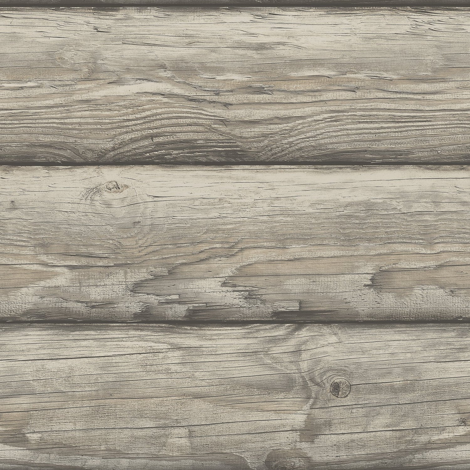 Yellowstone Bunkhouse Brown Peel & Stick Wallpaper with Wood Log Pattern, Country Style - York RMK12805PLW