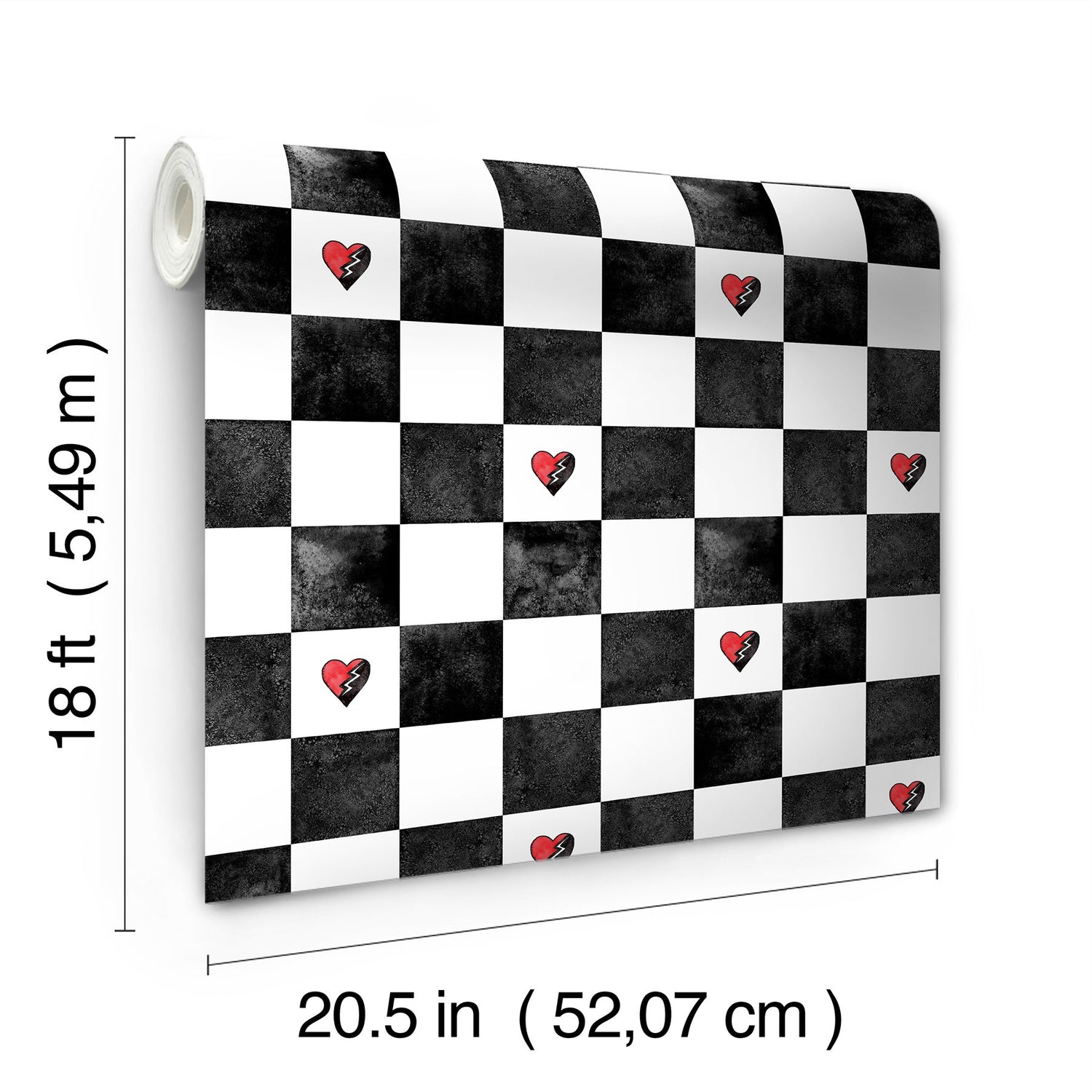 Disney Descendants: The Rise of Red - Rebel at Heart Checker Peel & Stick Wallpaper