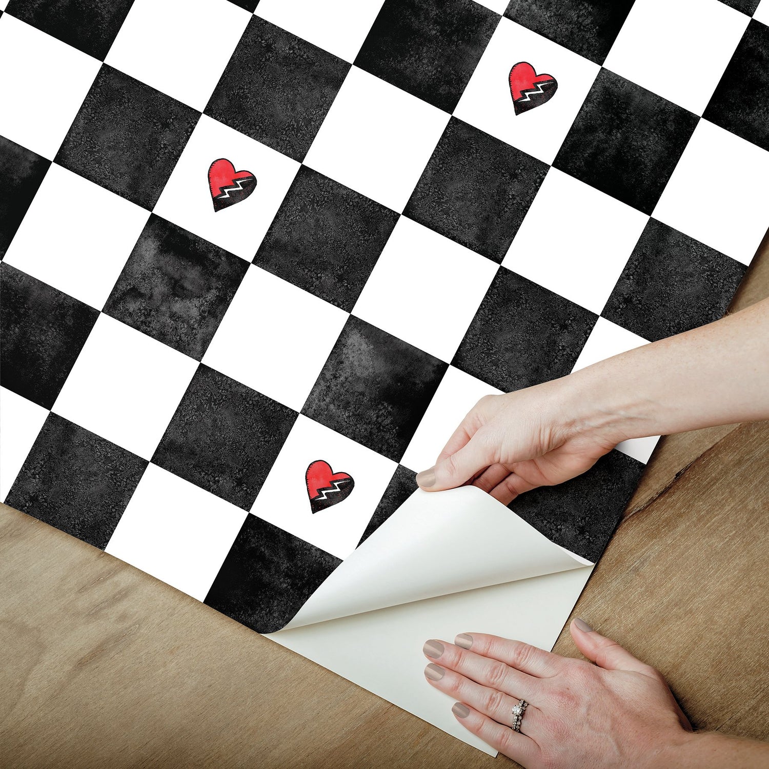 Disney Descendants: The Rise of Red - Rebel at Heart Checker Peel & Stick Wallpaper