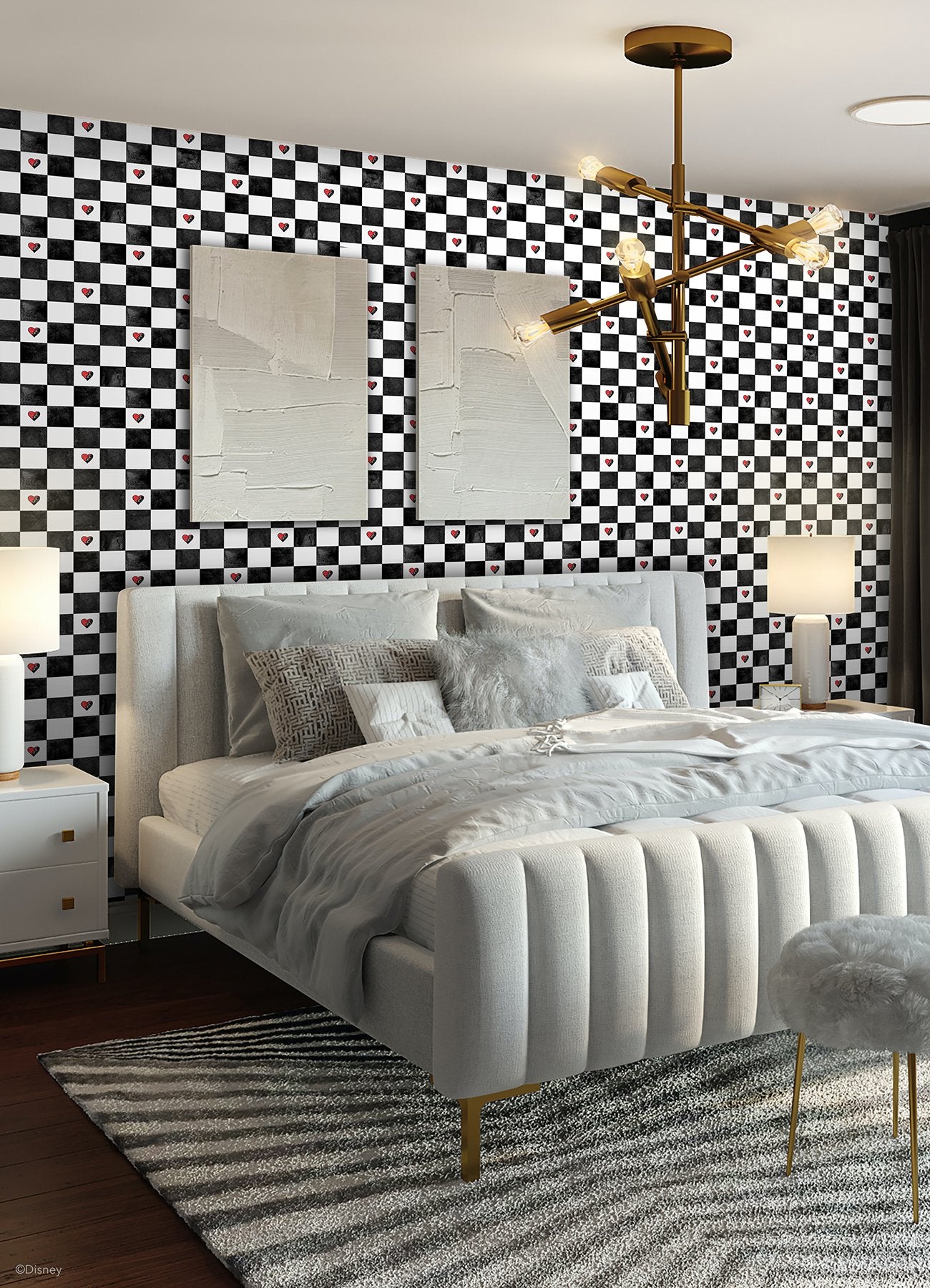 Disney Descendants: The Rise of Red - Rebel at Heart Checker Peel & Stick Wallpaper