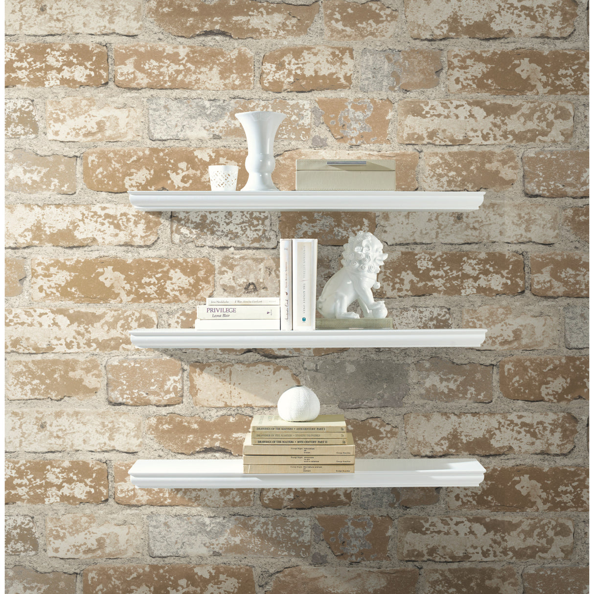 Stuccoed Brick Brown by RoomMates Industrial Exposed Brick Peel and Stick Vinyl Wallpaper for Walls - RMK9037WP