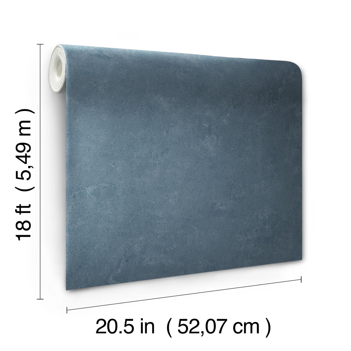 Daphne Limewash Moody Blue by RoomMates Fully Removable Peel and Stick Vinyl Texture Pattern Wallpaper from the Mr. Kate Collection - RMWS1310