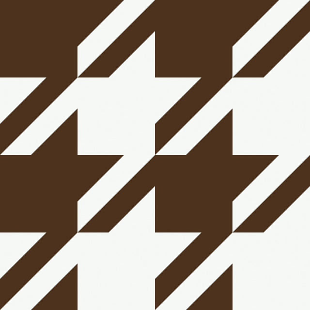 RuHoundstooth Brown Peel & Stick Wallpaper with Modern Geometric Houndstooth Pattern - RPS6148