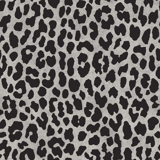 RuLeopard Black Peel & Stick Wallpaper with Modern Novelty Leopard Pattern - RPS6150