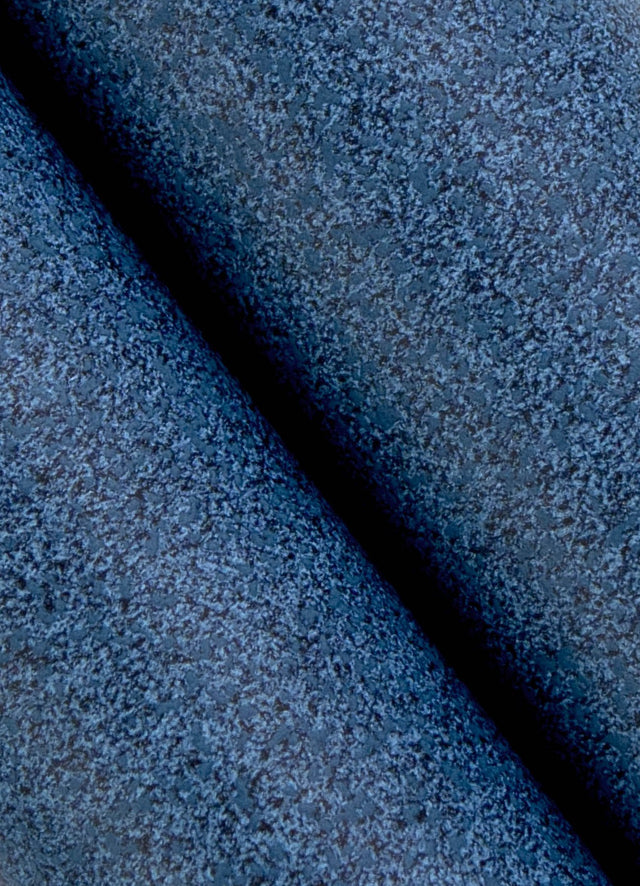 RuSuede Azure Blue Peel & Stick Wallpaper with Fabric Texture Motif - Brewster RPS6154