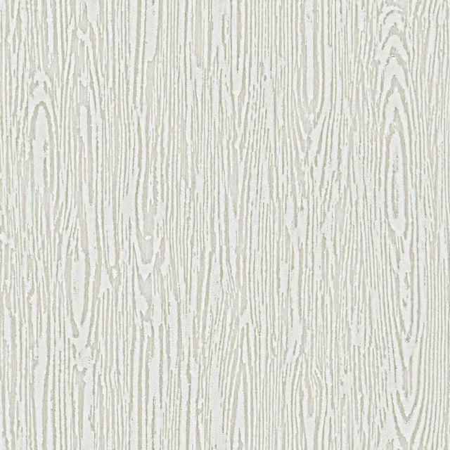 Heartwood Weathered Beige Wallpaper with Cerused Woodgrain Texture - York RRD7600N