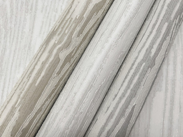 Heartwood Weathered Beige Wallpaper with Cerused Woodgrain Texture - York RRD7600N
