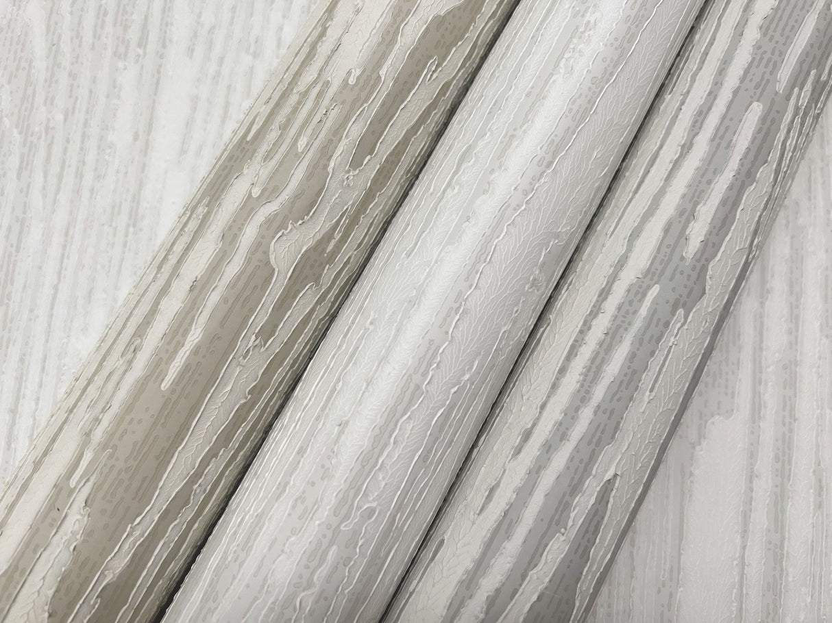 Heartwood Weathered Beige Wallpaper with Cerused Woodgrain Texture - York RRD7600N