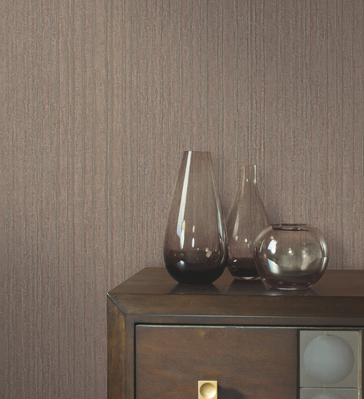 Vintage Tin Burnished Bronze Wallpaper with Industrial Metallic Corrugated Texture - York RRD7605N