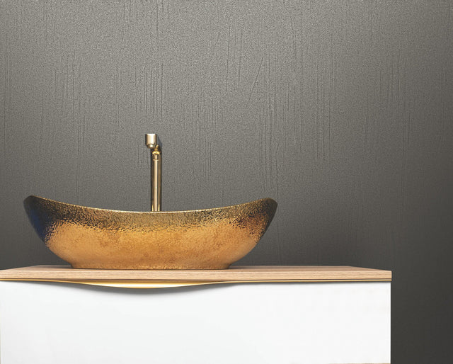 Stockroom Graphite Wallpaper with Faux Plaster Texture - York RRD7633N