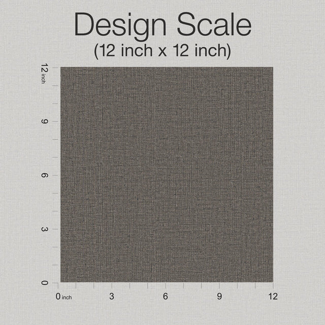 Rugged Linen Tudor Textured Wallpaper in Brown - York RRD7642N