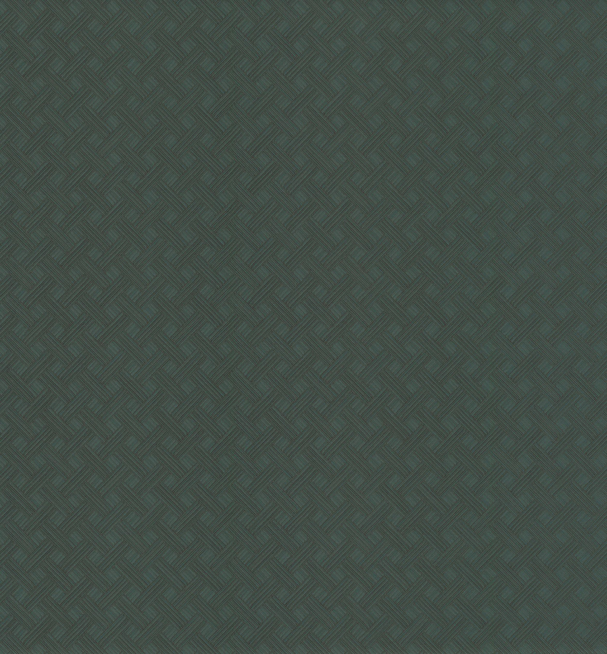 Wickwork Rotary Black Fabric-Backed Vinyl Wallpaper with Textured Geometric Weave - York RRD7650