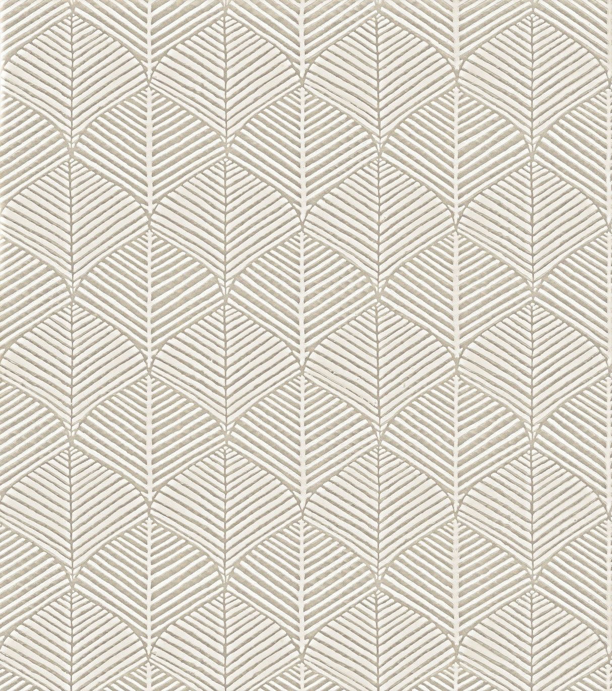 Universal Nature Sand Wallpaper with Geometric Palm Frond Motif - York RRD7660N