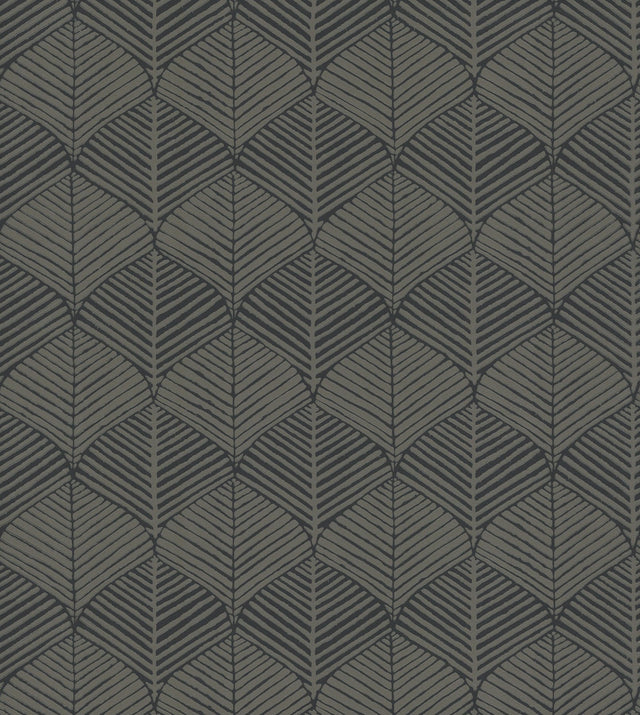 Universal Nature Shadow Black Geometric Vinyl Wallpaper - York RRD7662N