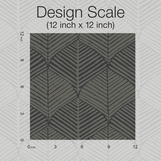 Universal Nature Shadow Black Geometric Vinyl Wallpaper - York RRD7662N