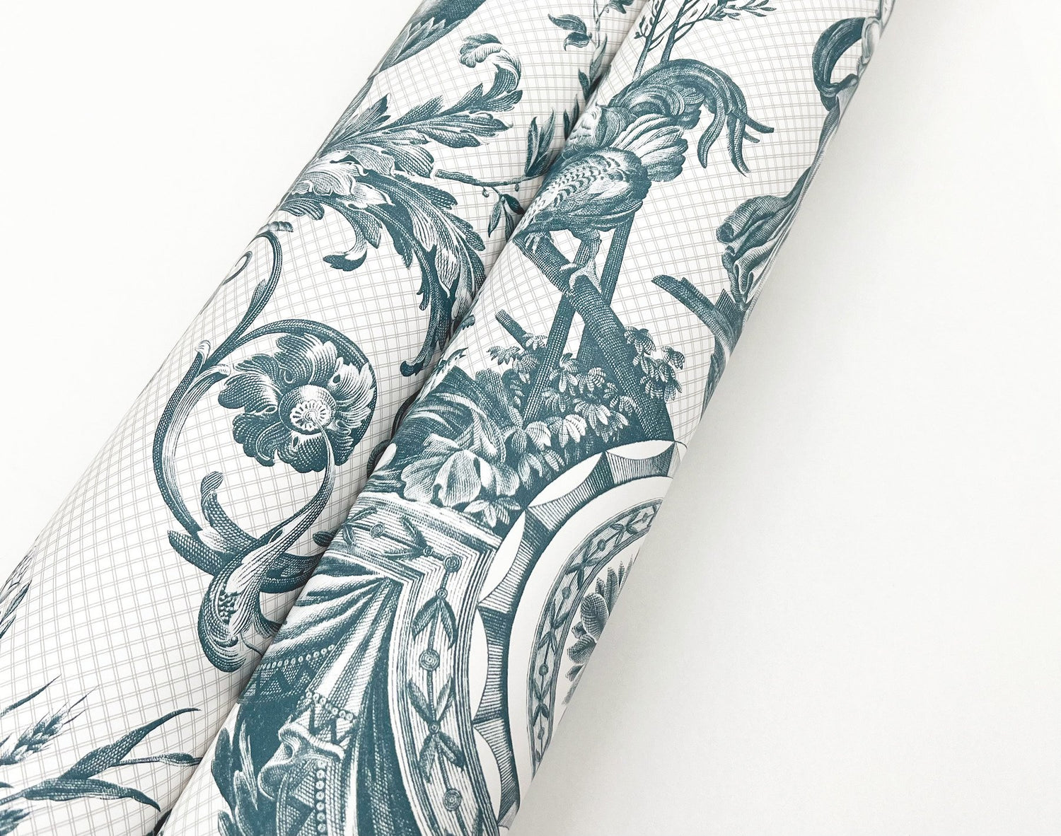 Avian Fountain Toile Jade Wallpaper with Traditional Toile Pattern - York RT7811