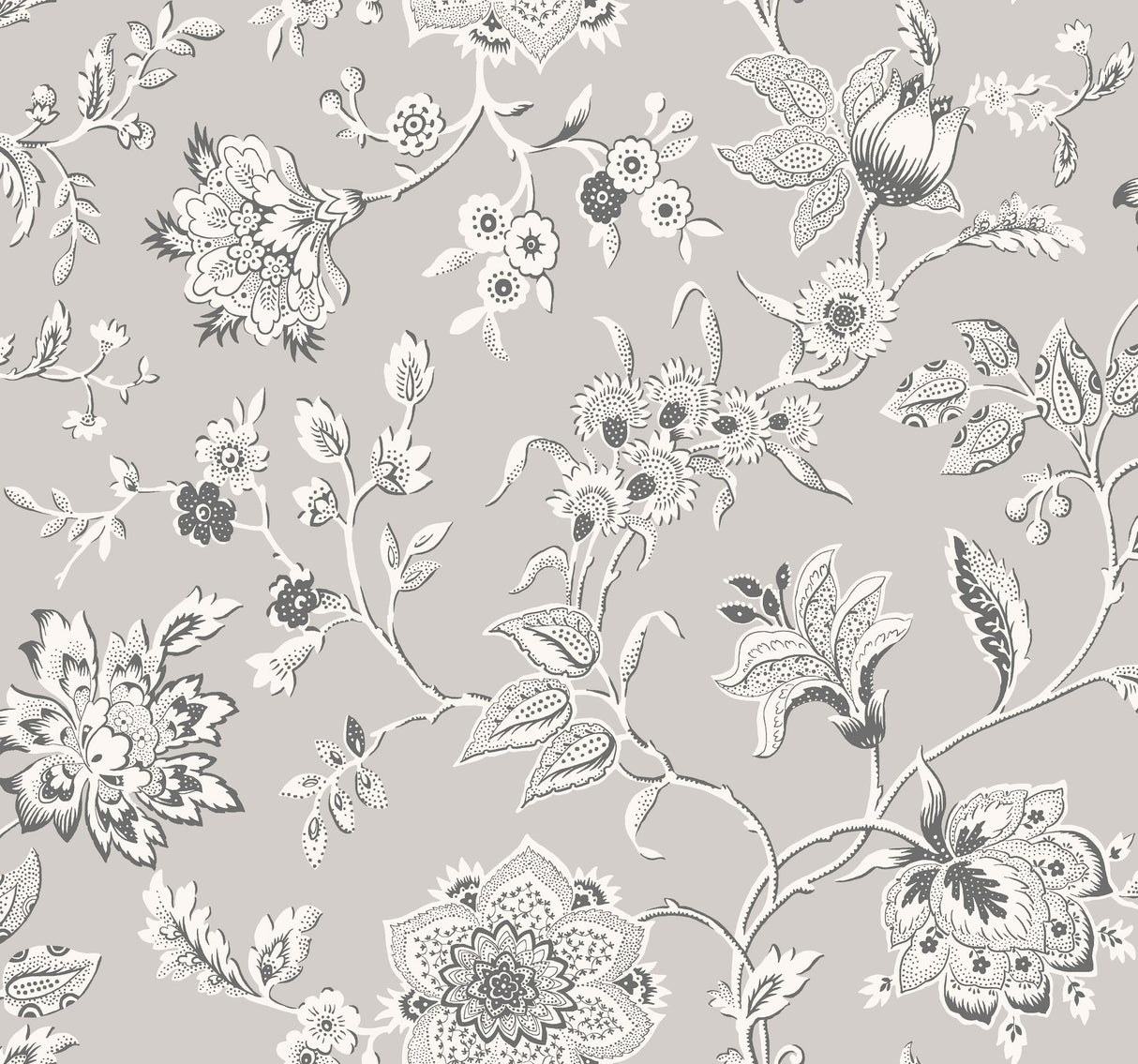 Sutton Grey Toile Coastal Wallpaper - York RT7823