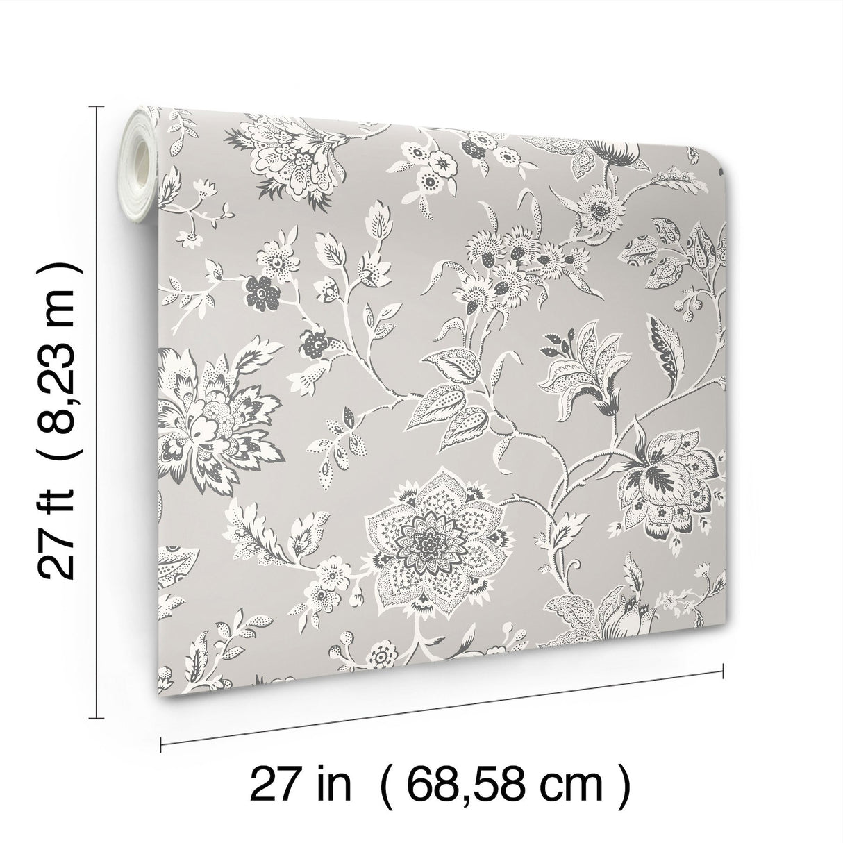 Sutton Grey Toile Coastal Wallpaper - York RT7823
