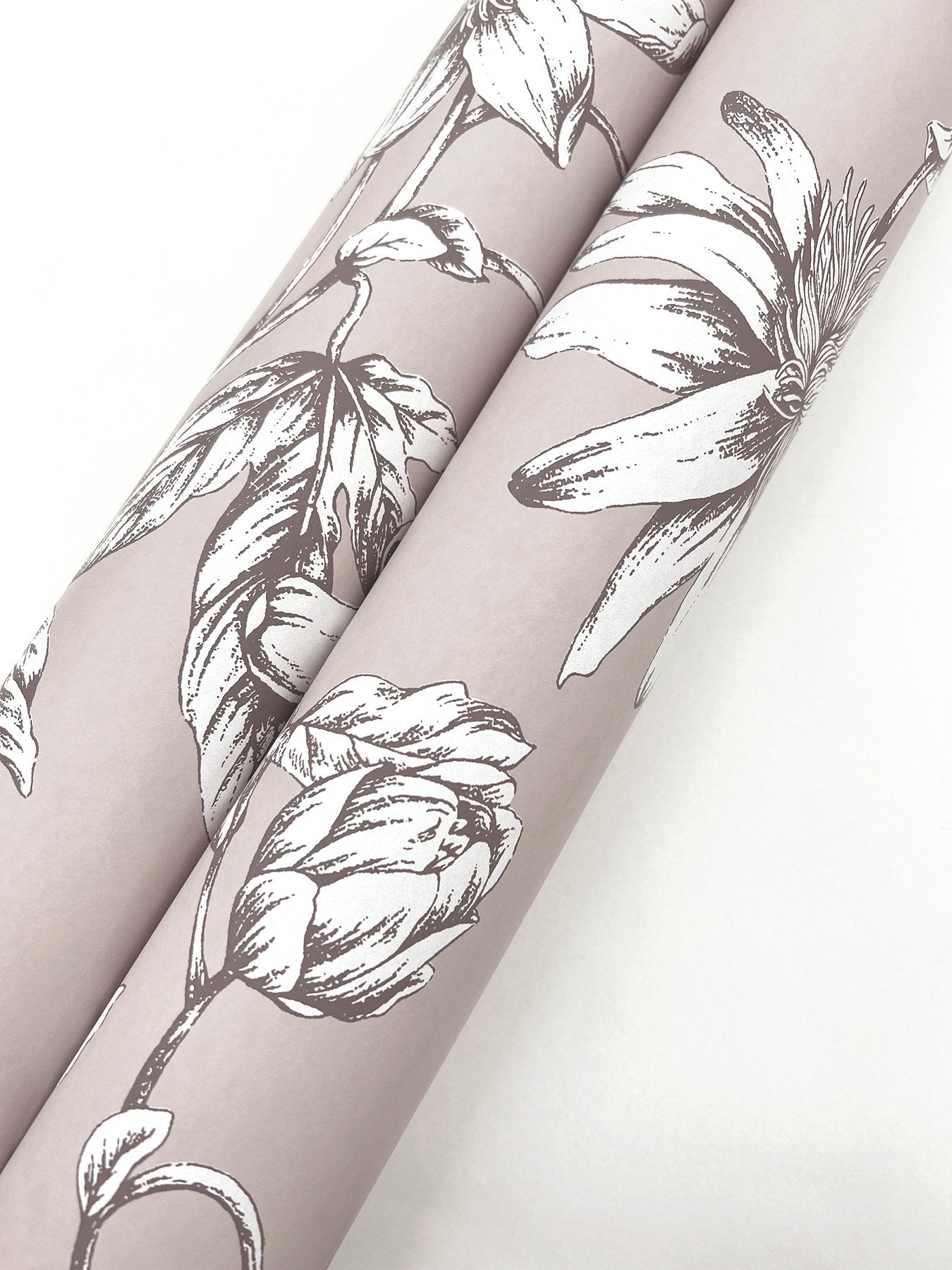 Passion Flower Toile Orchid Wallpaper with Traditional Toile Floral Pattern - York RT7851