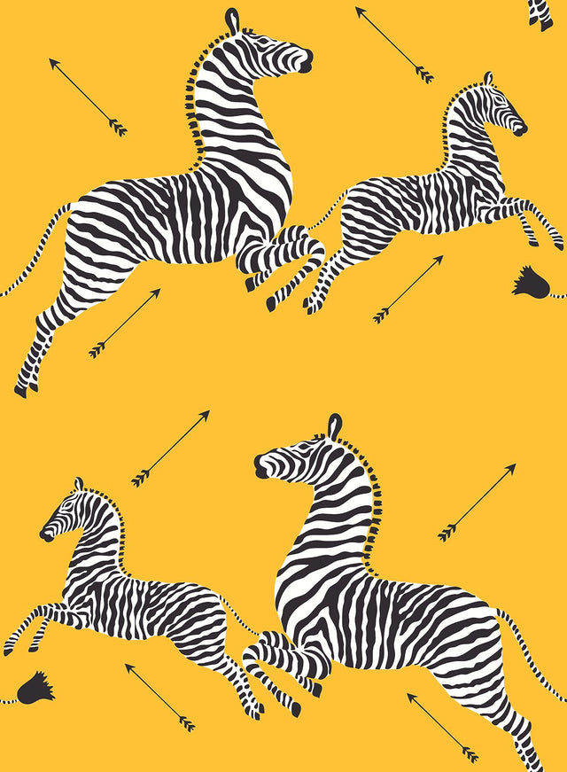 Zebra Safari Sunbeam Peel & Stick Wallpaper with Transitional Zebra Print Pattern - SCS6052