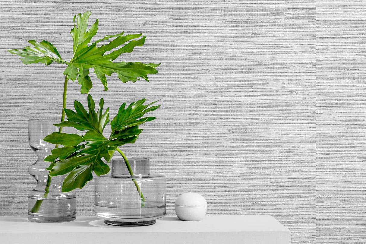 Grasscloth Moonstone Grey by Stacy Garcia Peel and Stick Textured Grasscloth Peel & Stick Wallpaper – Stacy Garcia Home SG10208