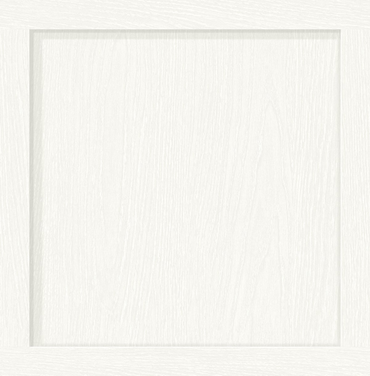Squared Away dove white peel and stick paneled wallpaper with a subtle wood texture