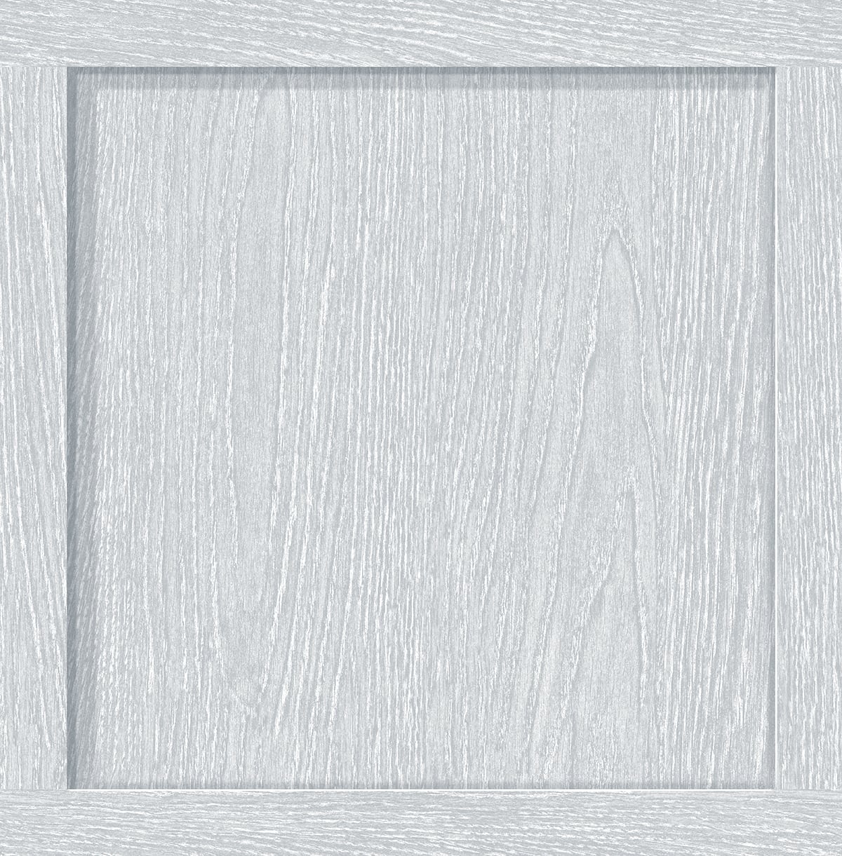 Squared Away peel and stick wallpaper in French Grey with a paneled wood square grid pattern.
