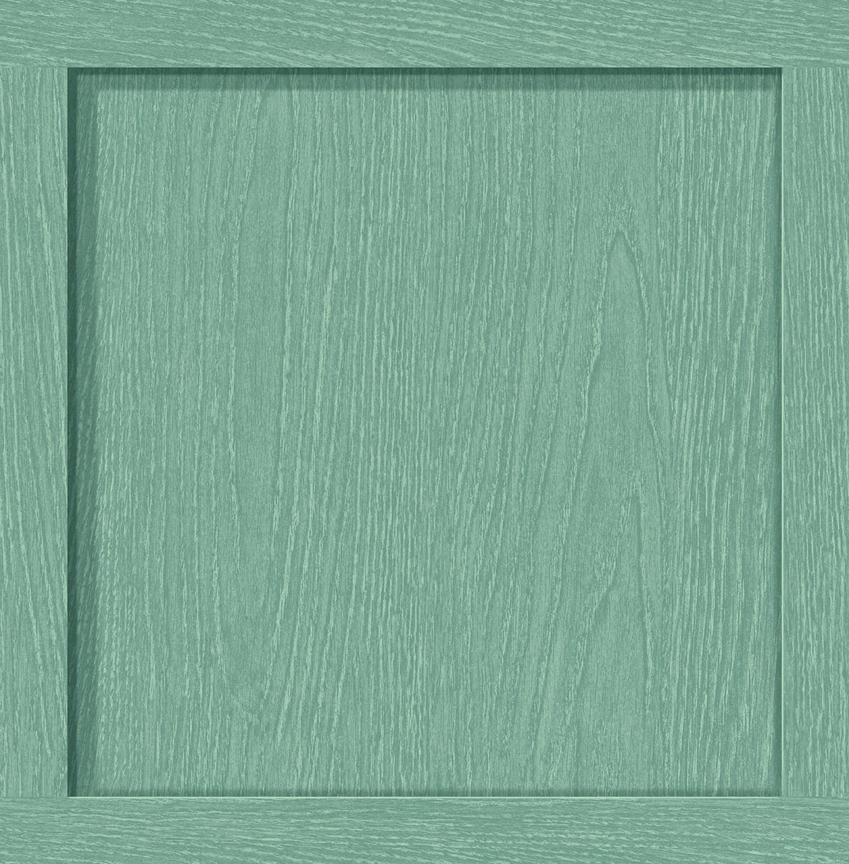 Sea green faux wood panel square peel and stick wallpaper pattern